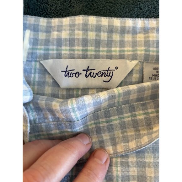 Vintage Two-Twenty Women's SM Blue Plaid Prairie Dress Overall Bib Modest Midi - Picture 10 of 12